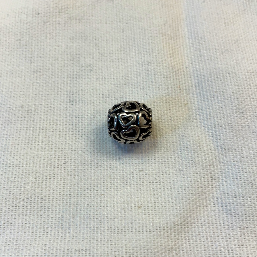 Pandora sterling silver open hearts charm